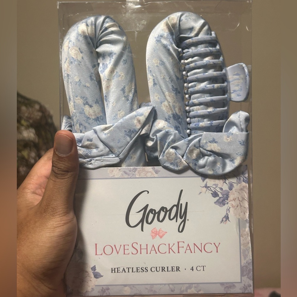 LoveShackFancy Blue Floral Heatless Curler Set